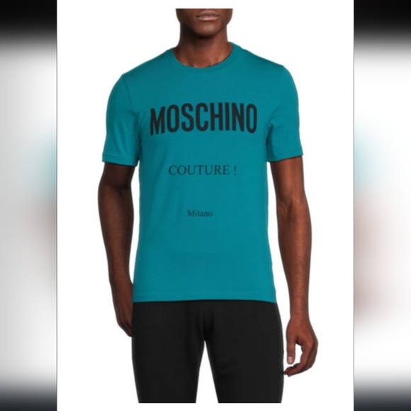 Moschino Teal Short Sleeve Tee US L - Picture 1 of 3